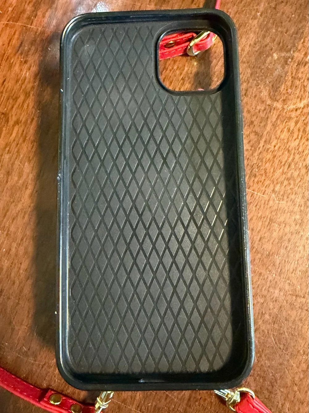 iPhone Red Zipper Wallet Phone Case with Removable Straps With FREE Clear Case